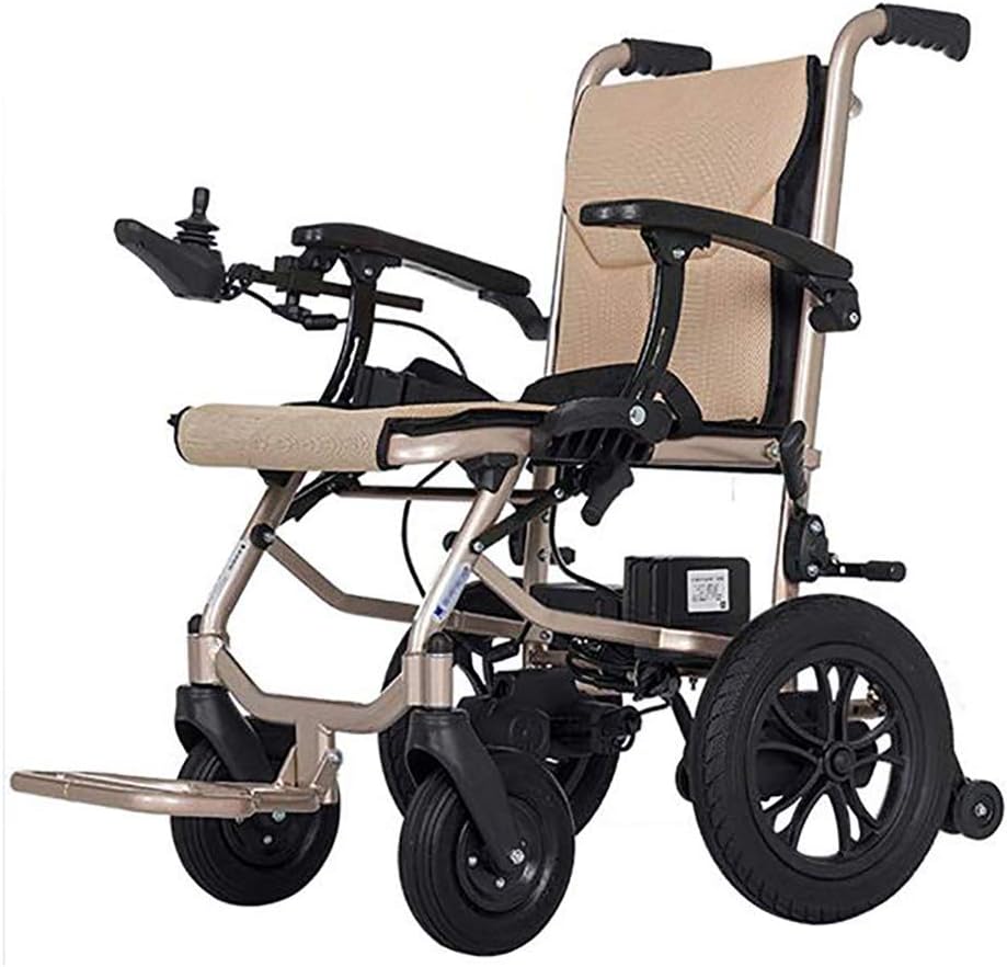 Lightweight Folding Electric Wheelchair with Dual Motors and Removable Batteries