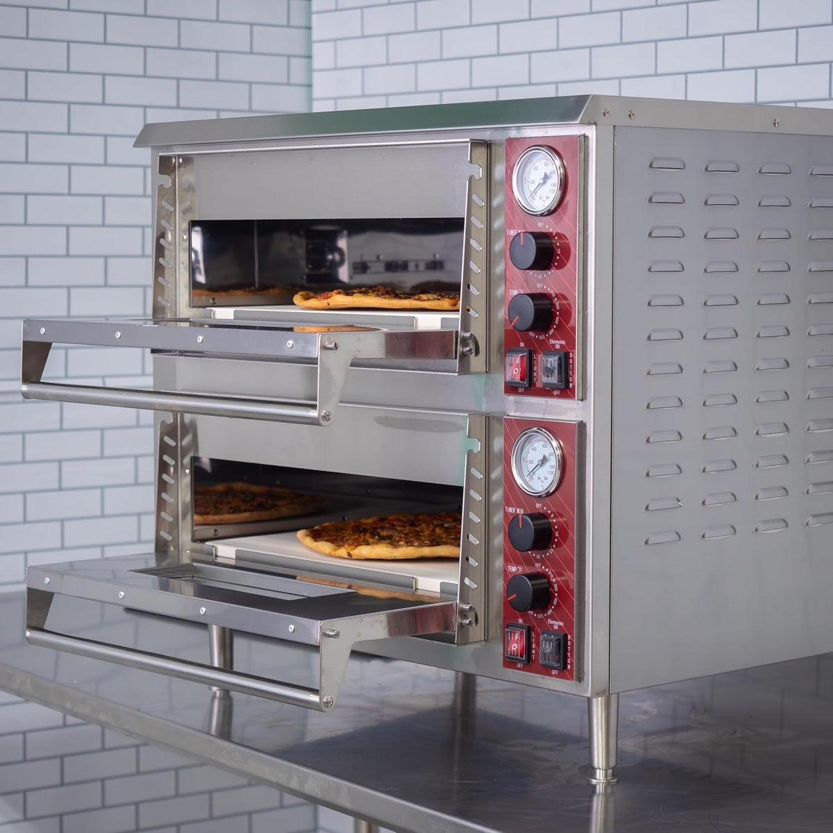 Commercial Oven, Double-Deck Countertop Electric Pizza/Bakery Oven