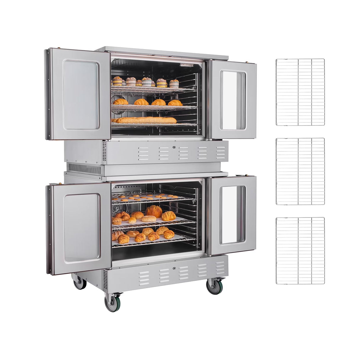 KFFKFF 14 Cu. Ft. Double-Deck Natural Gas Convection Oven