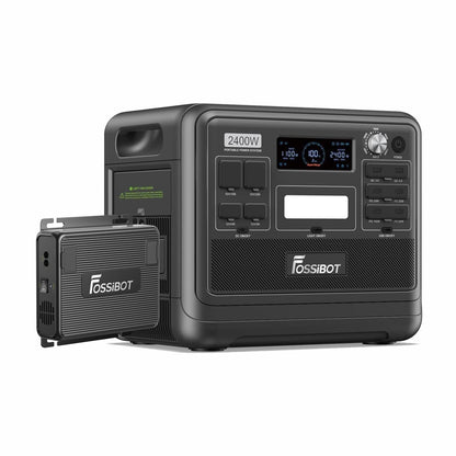 2048Wh Portable Power Station 2400W LiFePO4 Battery Solar Generator with Fast Charging