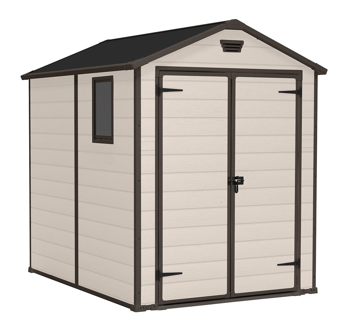 6 x 5 ft Outdoor Garden Storage Shed with Double Doors & Ventilation