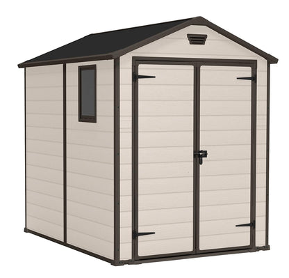 6 x 5 ft Outdoor Garden Storage Shed with Double Doors & Ventilation