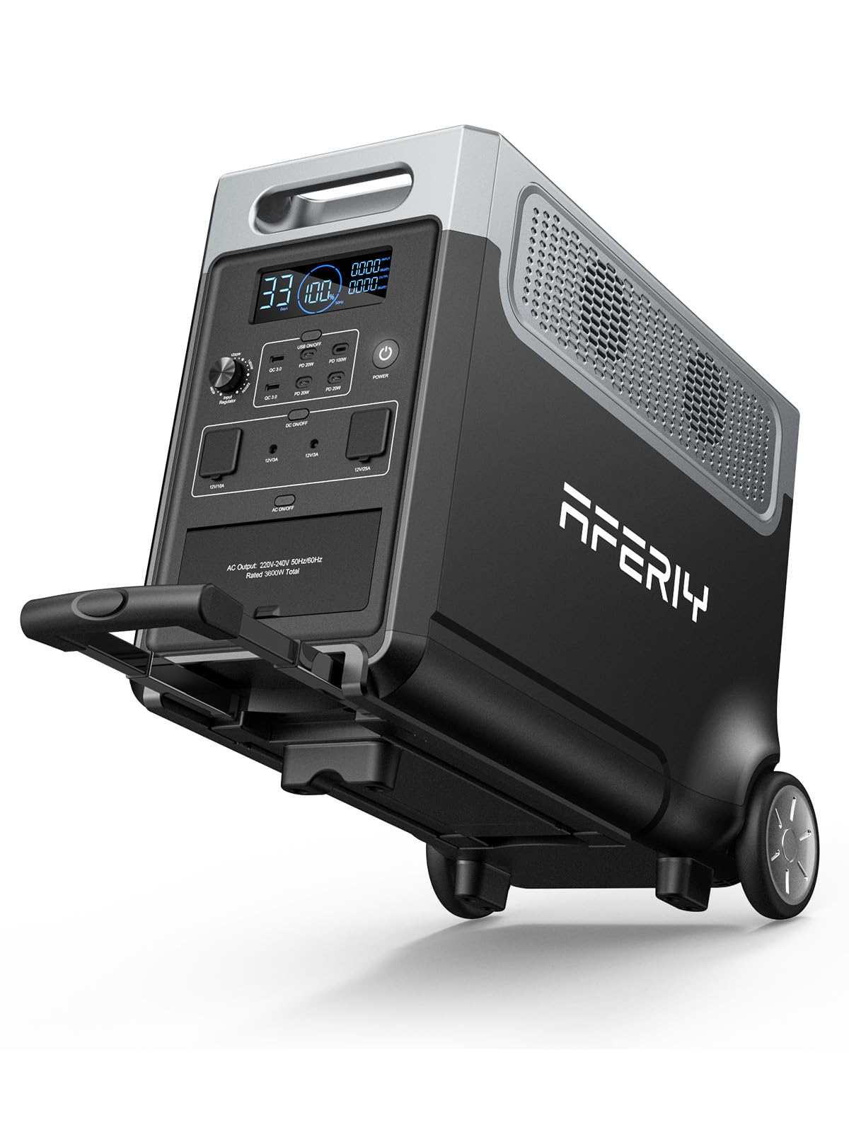 2048Wh Portable Power Station 2400W LiFePO4 Battery Solar Generator with UPS