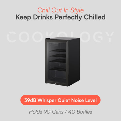 Drinks Fridge Beverage Cooler 0°C–10°C Glass Door 39dB