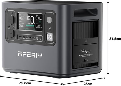 2048Wh Portable Power Station 2400W LiFePO4 Battery Solar Generator with UPS