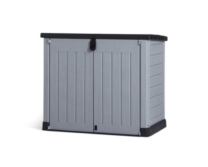 1200L Outdoor Garden Storage Box with Hinged Doors & Lift-Up Lid