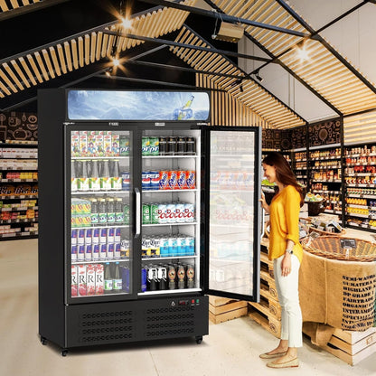IDEALHOUSE 26.8 Cu. Ft. Two-Door Commercial Merchandiser Refrigerator