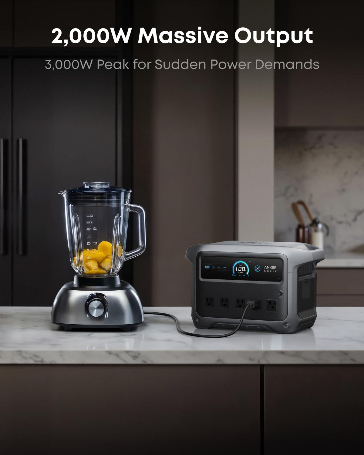 2000W Portable Power Station 1024Wh LiFePO4 Battery Backup