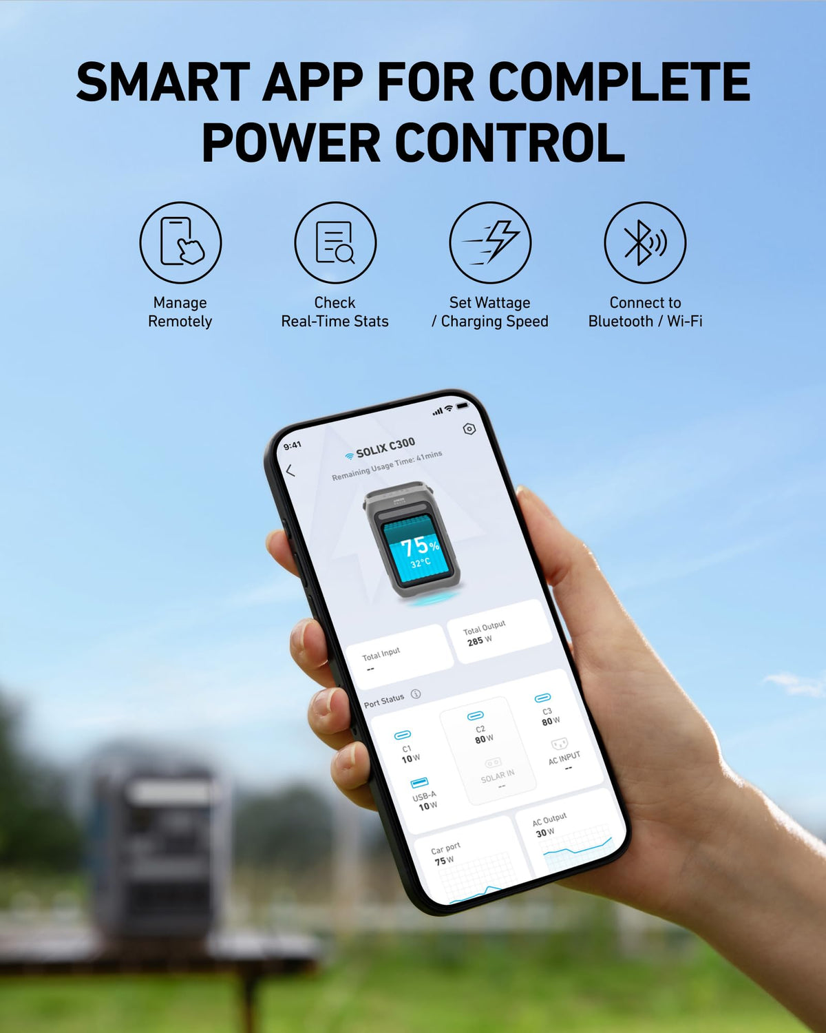 300W Portable Power Station 288Wh LiFePO4 Battery Backup