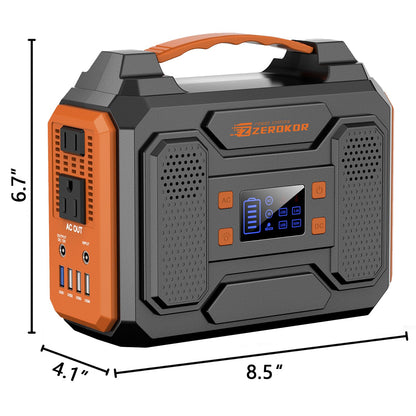 300W Portable Power Station with 60W Foldable Solar Panel