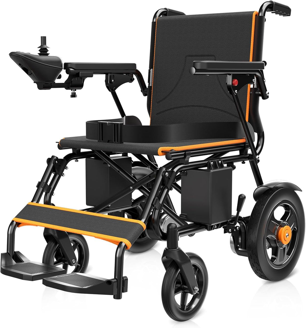 Folding Electric Wheelchair with Dual 250W Motors and Adjustable Controls