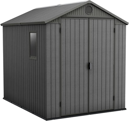 Large Outdoor Garden Storage Shed Weather Resistant Resin Double Door