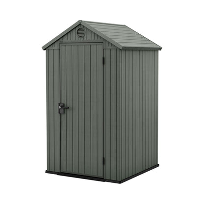 Large Outdoor Garden Storage Shed Weather Resistant Resin Double Door Brown
