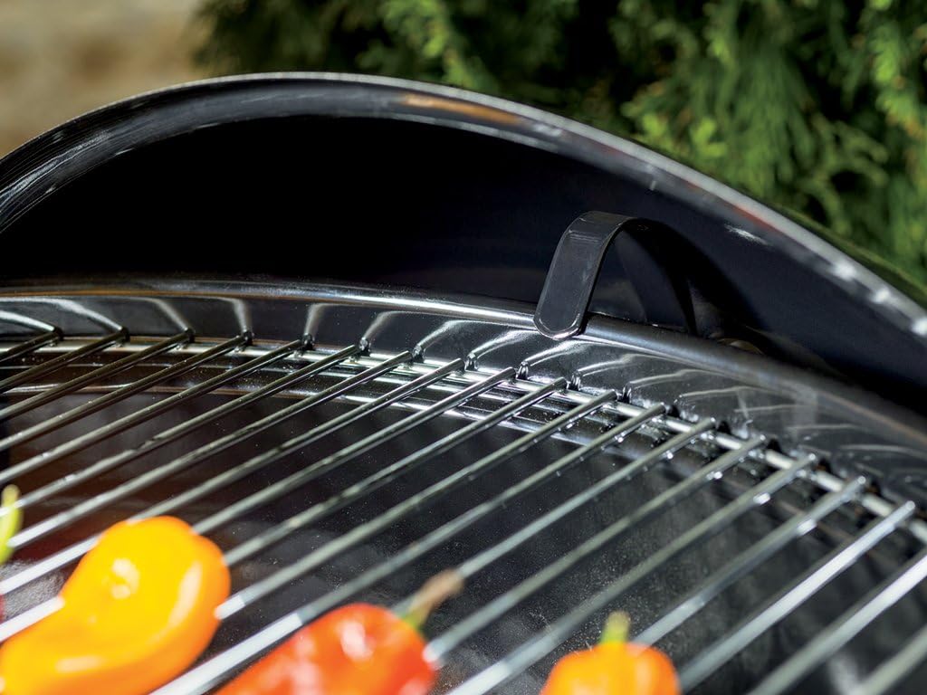 22" Heavy-Duty Charcoal BBQ Kettle Grill with 363 Sq. In. Cooking Area - Black
