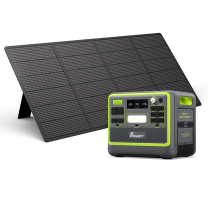 2048Wh Portable Power Station 2400W LiFePO4 Battery Solar Generator with Fast Charging
