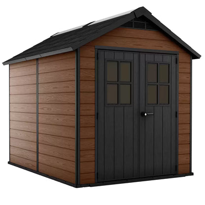 Keter Newton 7 x 9ft Double Door Outdoor Apex Plastic Garden Shed