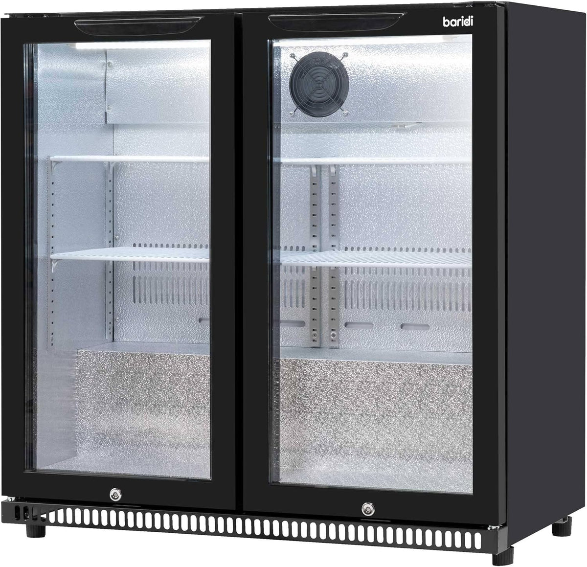 Back Bar Drinks Fridge with Hinged Double Door, 190L Capacity DH272