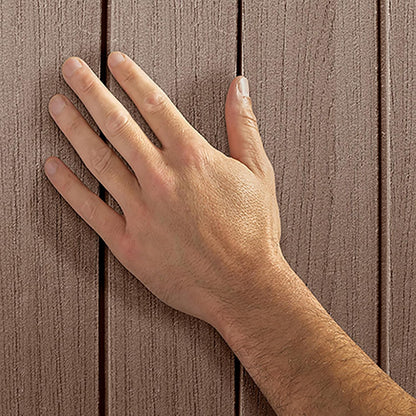 Large Outdoor Garden Storage Shed Weather Resistant Resin Double Door Brown