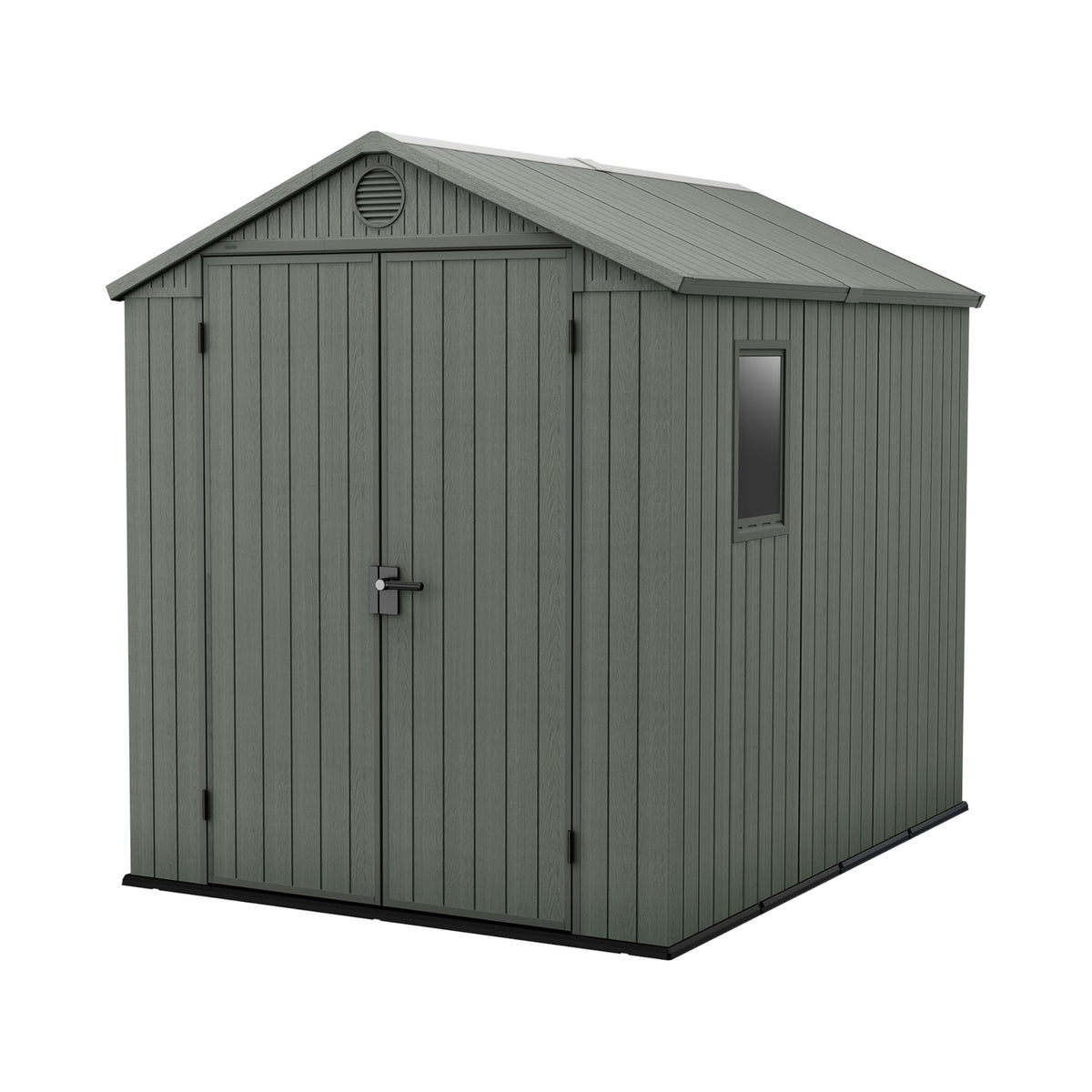 Large Outdoor Garden Storage Shed Weather Resistant Resin Double Door Brown
