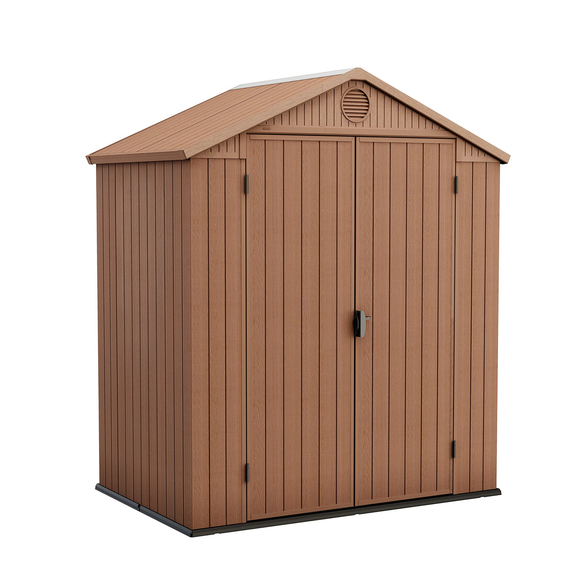 Large Outdoor Garden Storage Shed Weather Resistant Resin Double Door Brown