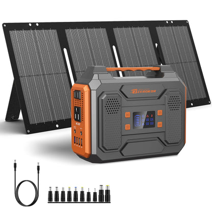 300W Portable Power Station with 60W Foldable Solar Panel