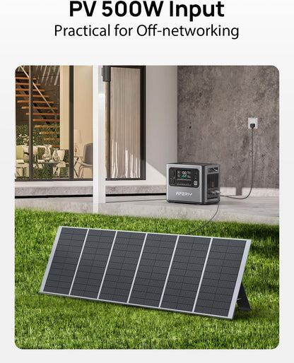 2048Wh Portable Power Station 2400W LiFePO4 Battery Solar Generator with UPS