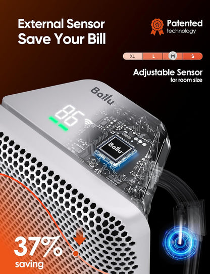 Ballu 2000W Smart WiFi Electric Panel Heater Wall Mounted & Freestanding