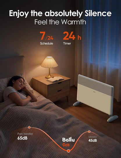 Ballu 2000W Smart WiFi Electric Panel Heater Wall Mounted & Freestanding