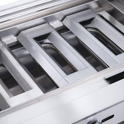 24 In. NSF Commercial Heavy-Duty Countertop Radiant Charbroiler in Stainless Steel