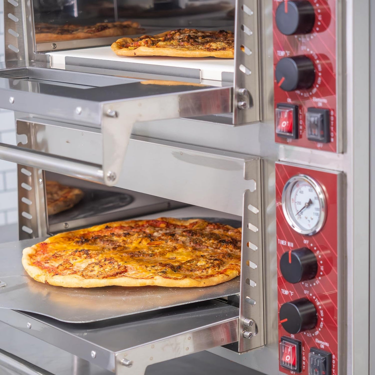 Commercial Oven, Double-Deck Countertop Electric Pizza/Bakery Oven