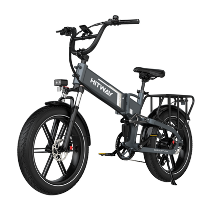 Foldable Electric Bike with 250W Motor, 48V Battery, Fat Tires, Dual Suspension