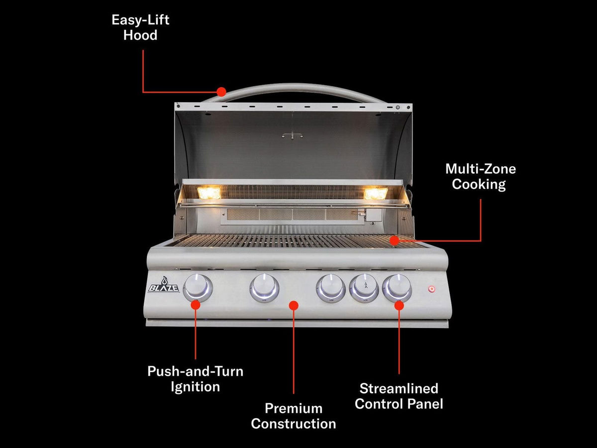 Blaze LTE+ 32-Inch Built-In Gas Grill with Rear Infrared Burner