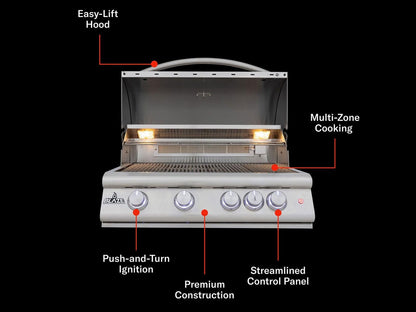Blaze LTE+ 32-Inch Built-In Gas Grill with Rear Infrared Burner