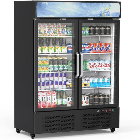 IDEALHOUSE 26.8 Cu. Ft. Two-Door Commercial Merchandiser Refrigerator