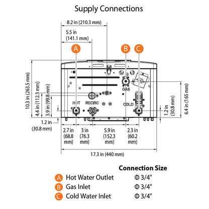 NHW700-199AE - Non-Condensing Tankless Water Heater - Outdoor, 199,000 BTU