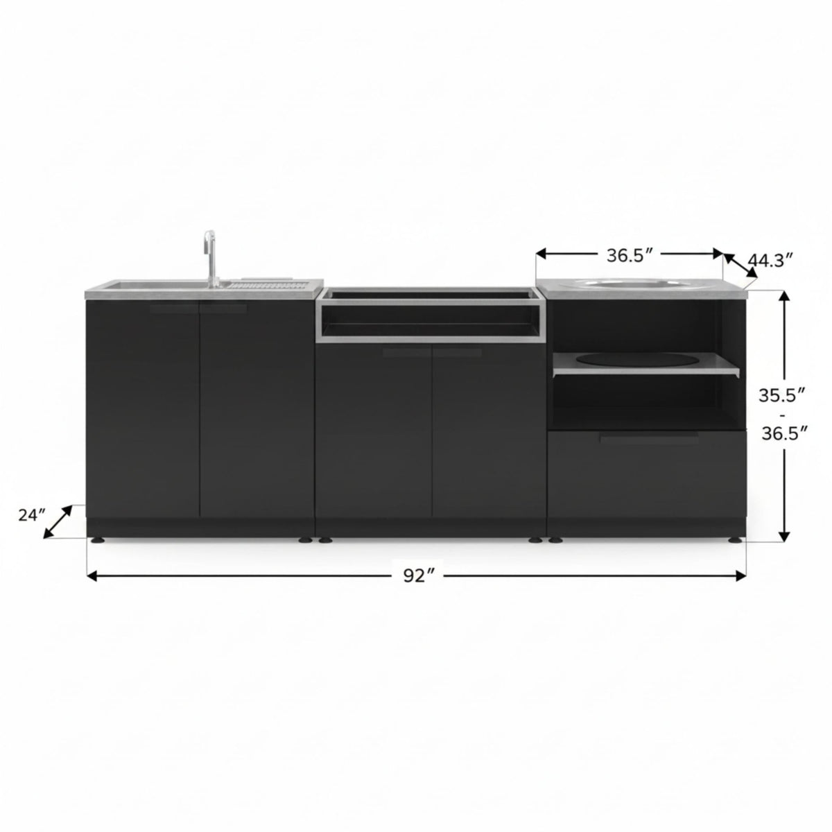 Classic Series 3PC Modular Outdoor Kitchen · 304 Stainless Steel · SS Door