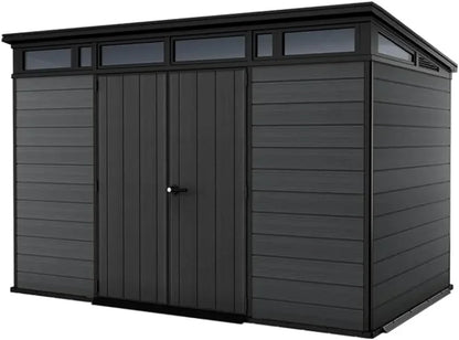 11x 7 Cortina Heavy Duty Plastic Pent Shed – Dark Grey